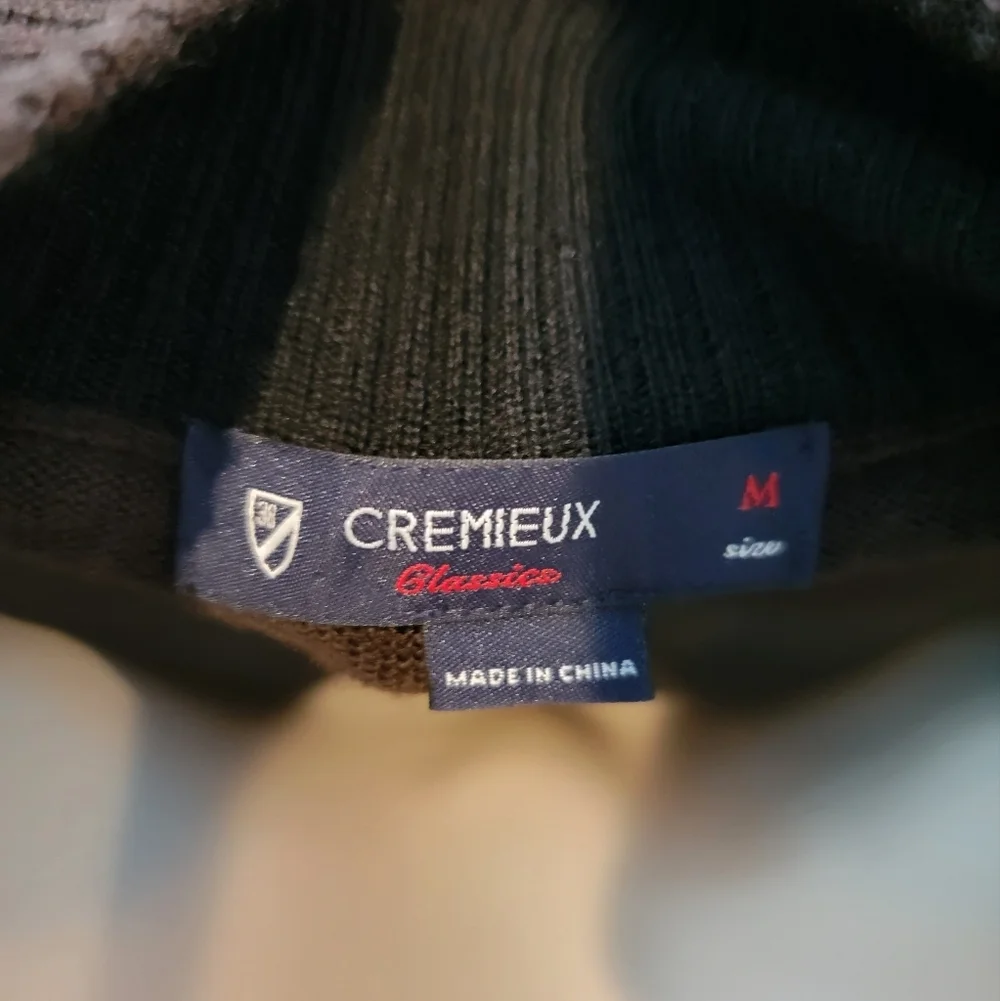 Mens Medium Vest Cremieux Classics Dark Brown Full zip 100 % wool